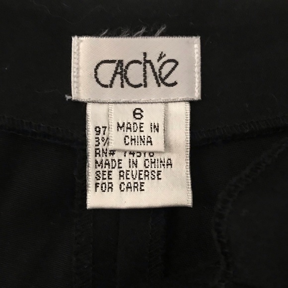 Cache Black Bottom Flare w/ Ruffle Design Pants - Picture 7 of 7